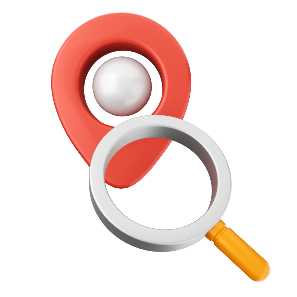 Search for a location with a magnifying glass png