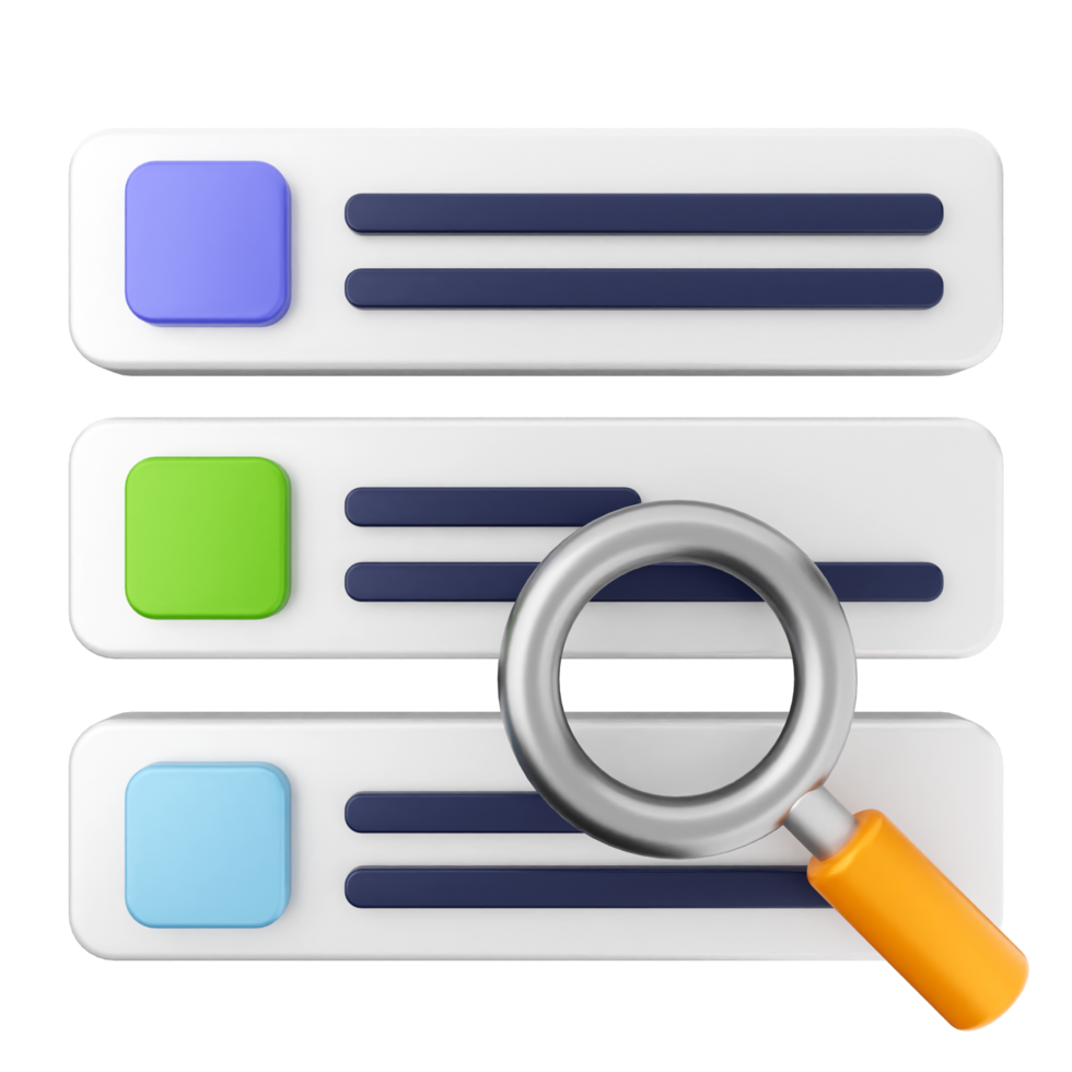 A magnifying glass is on top of a button png