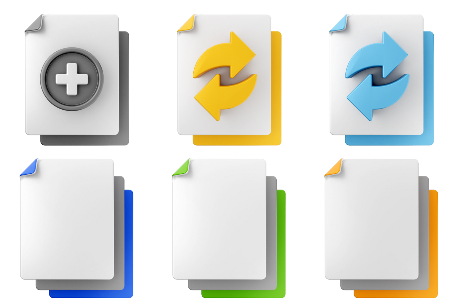 File folder icon set png
