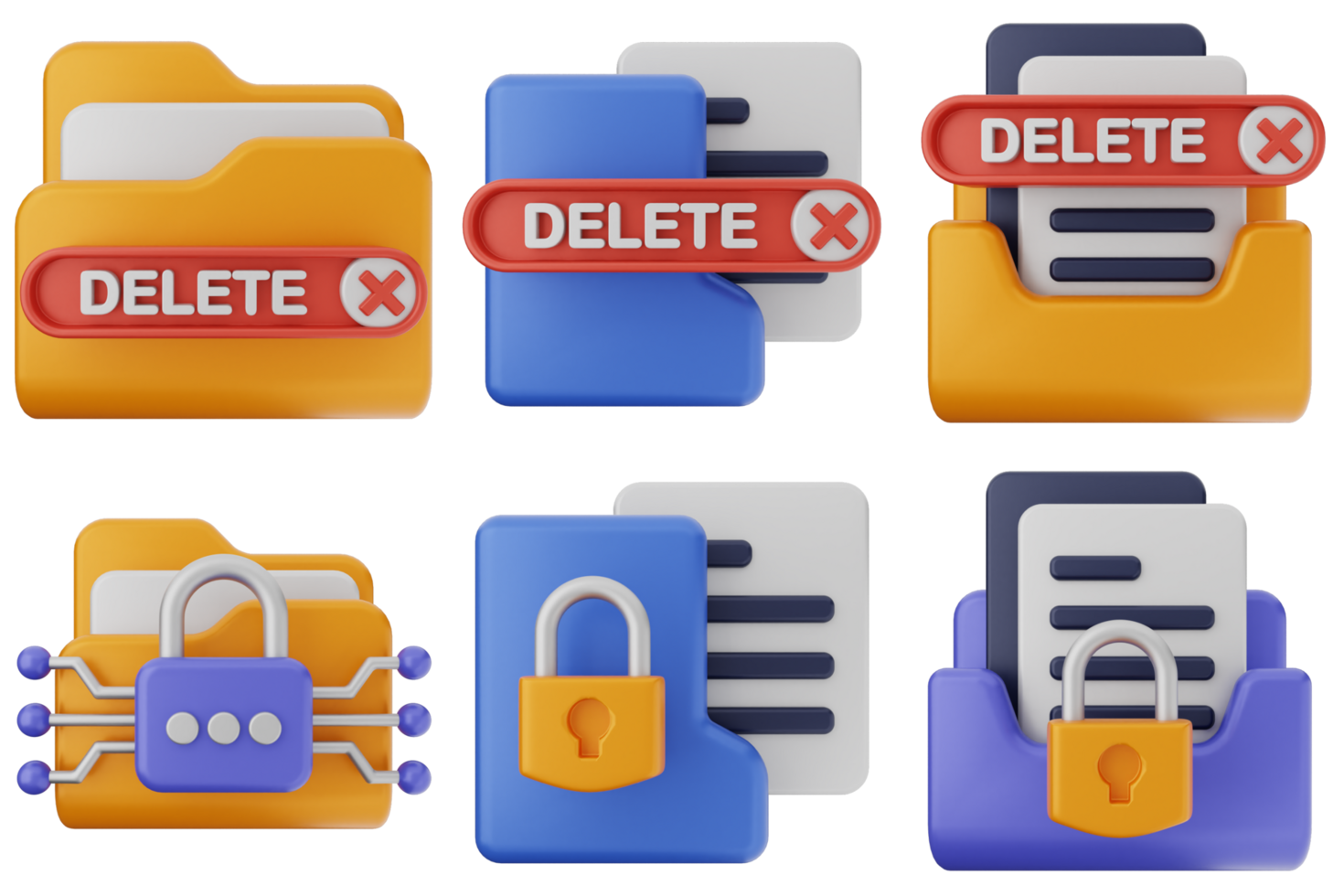 File delete icon set png