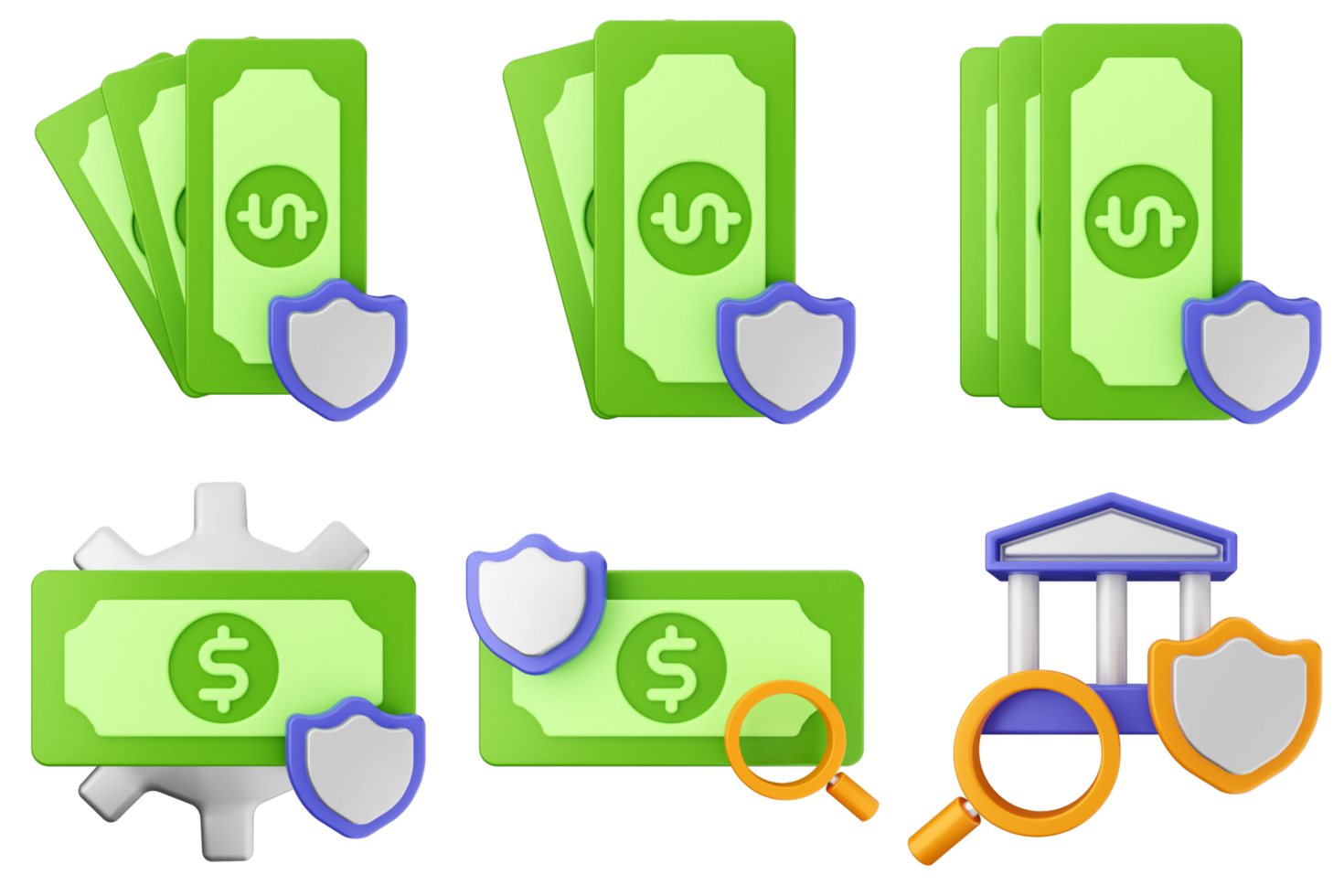 Money icon set with a magnifying glass, magnifying glass, magnifying glass, magnifying png