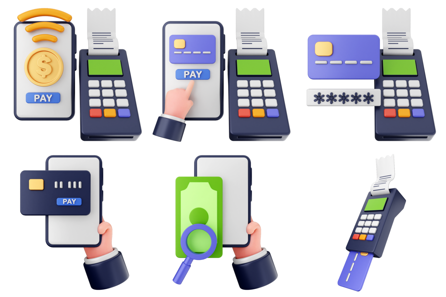 A set of different types of credit cards and mobile phones png