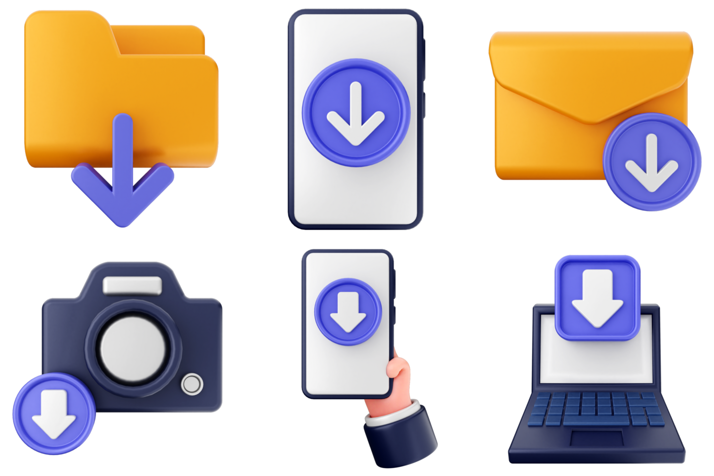 Various icons for a laptop, phone and other devices png