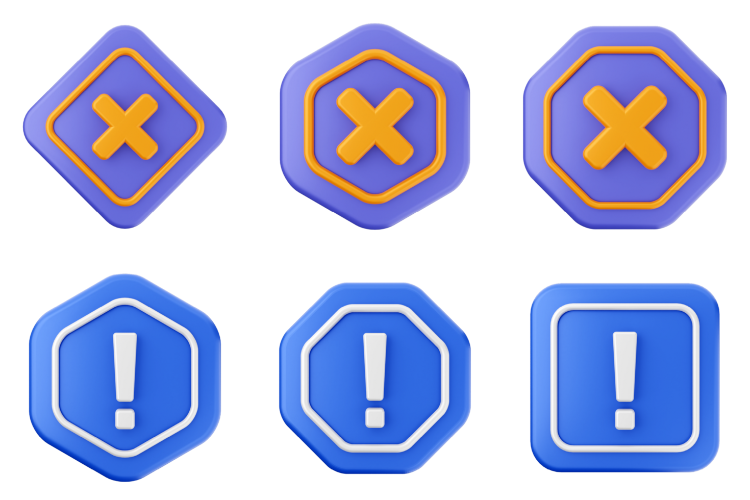 A set of four different types of icons with different symbols png