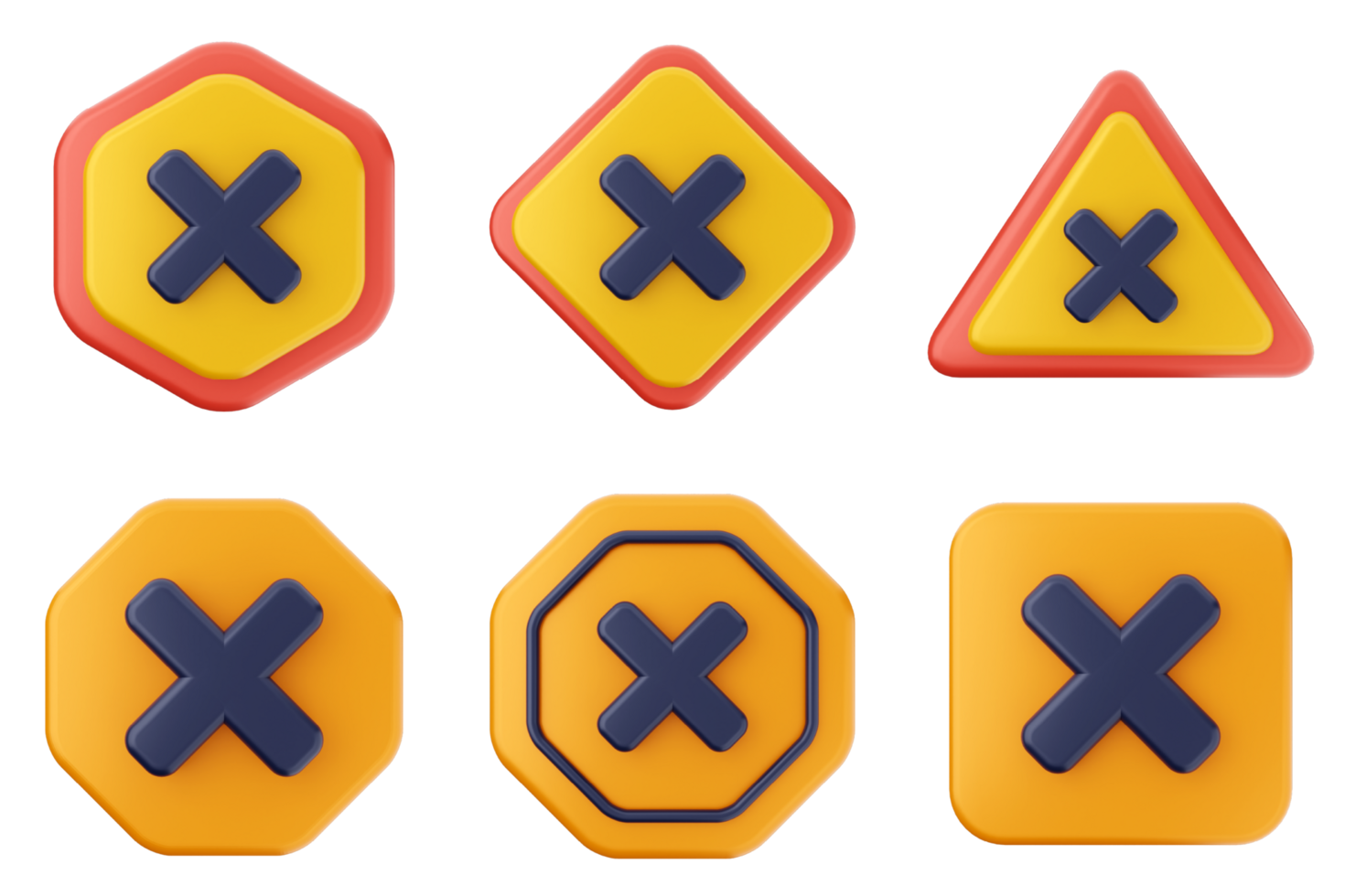 A set of four different types of traffic signs png