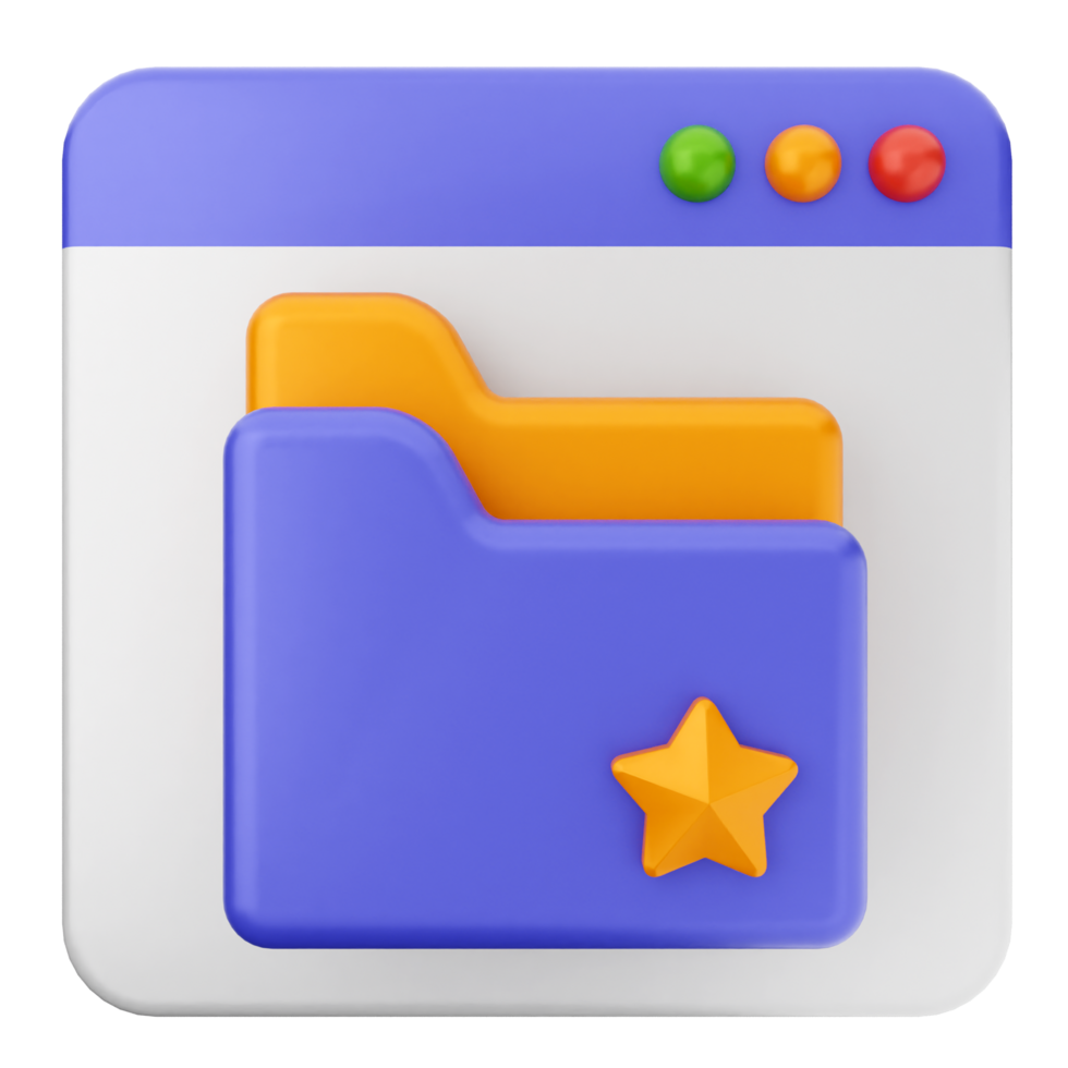 A folder icon with a star on it png