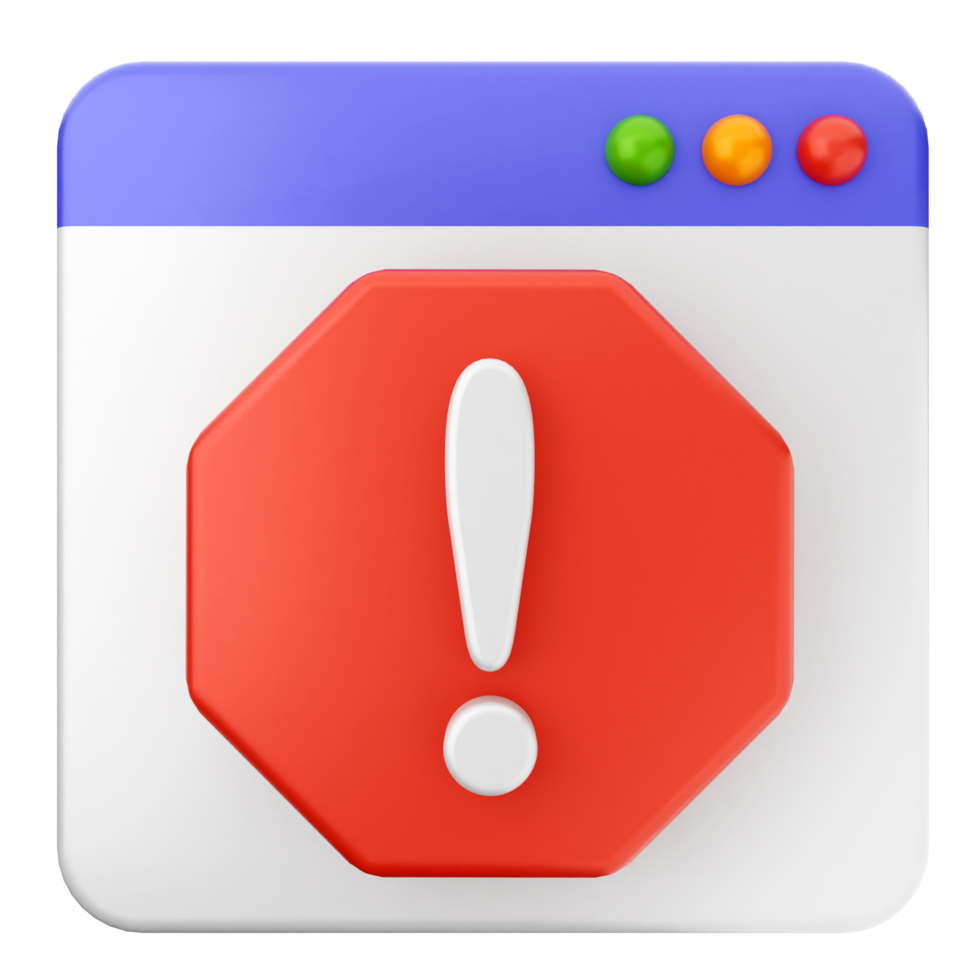 A red stop sign icon on a computer screen png