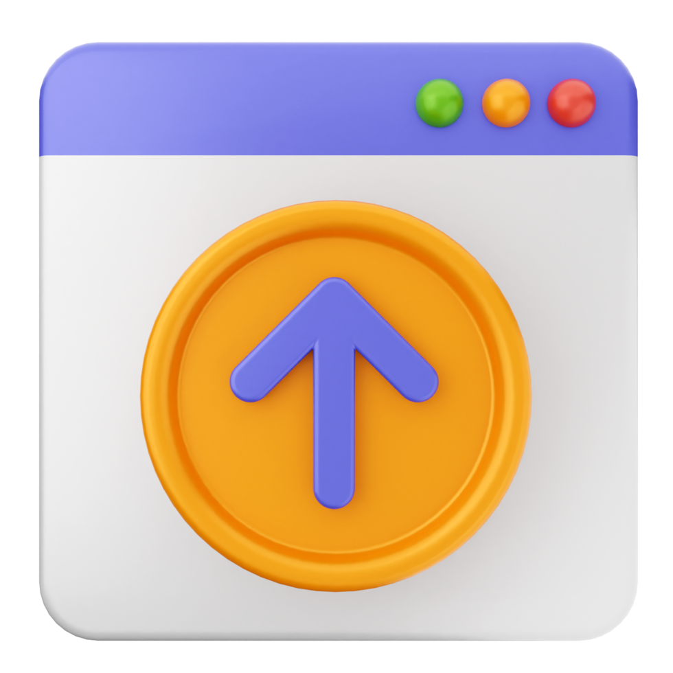 A button with an arrow pointing up png