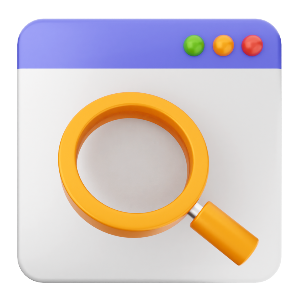 A magnifying glass icon on a white background png