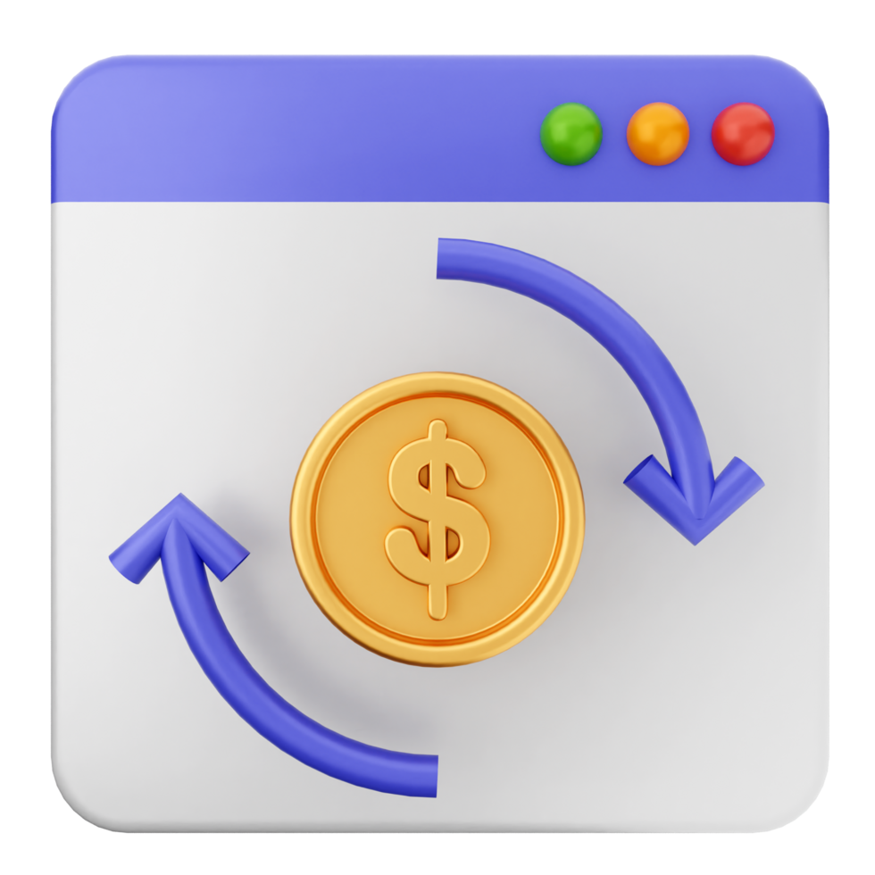 A dollar coin and arrow pointing to it png