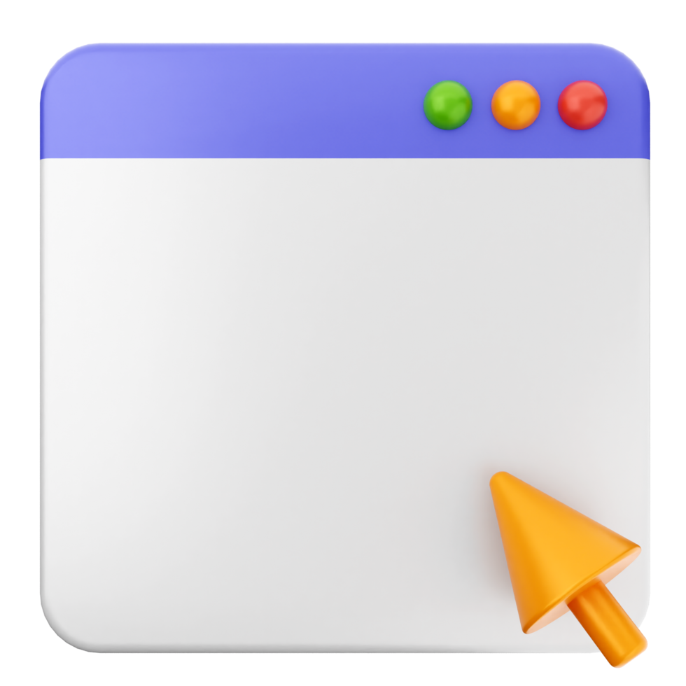 A white square with an orange cursor and a mouse pointer png