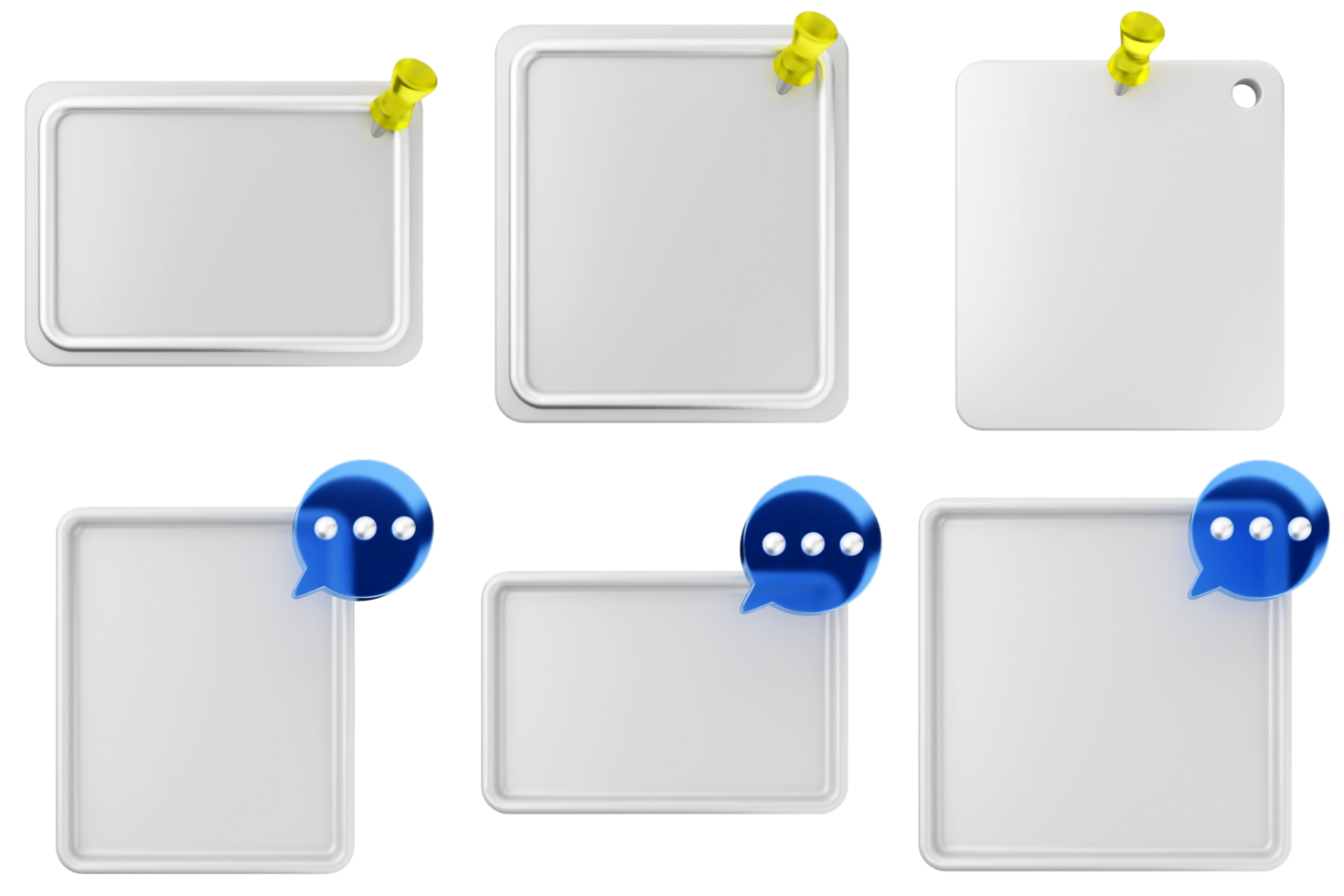 White blank square with speech bubble png
