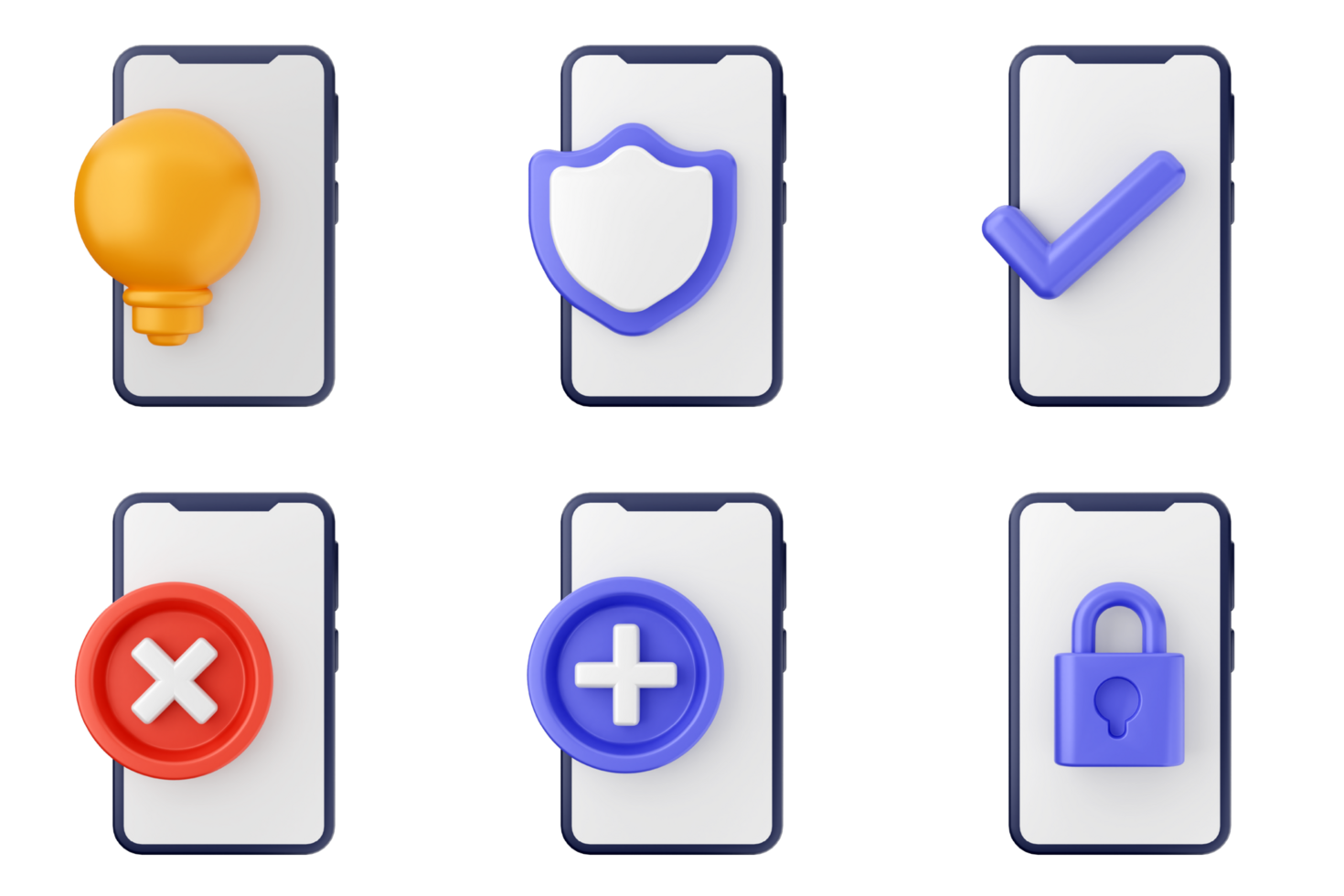 A set of icons for a smartphone png