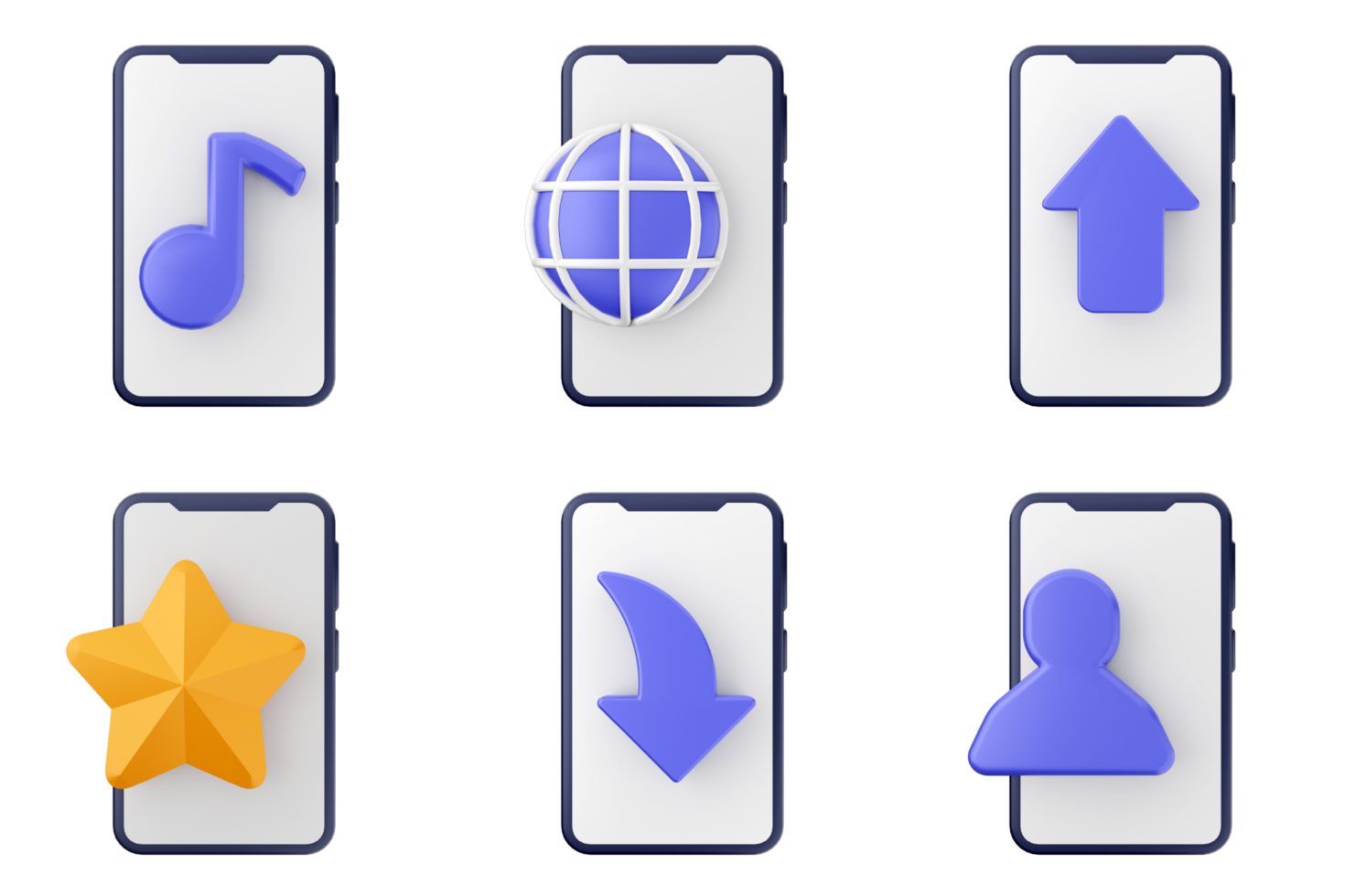 A set of icons for an iphone png