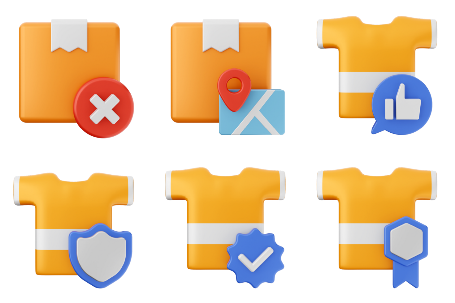 A set of icons for clothing items png