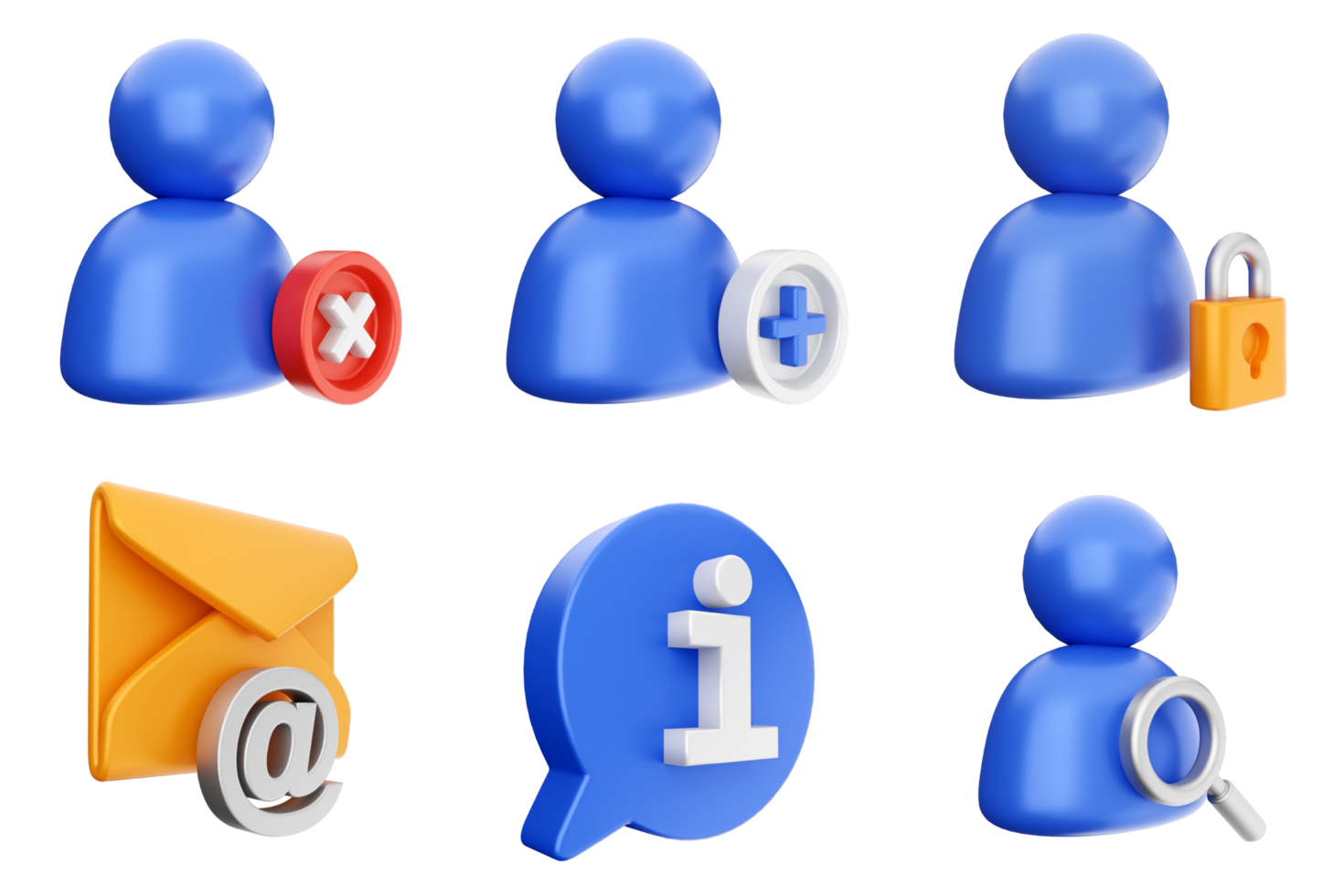 A set of icons that include a person, email, and other icons png