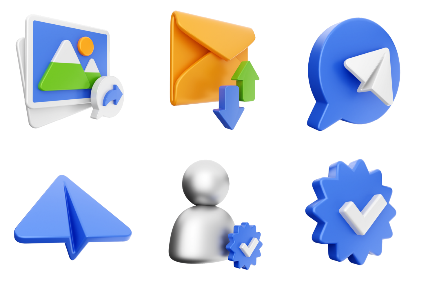 A set of icons that include a blue and white icon png