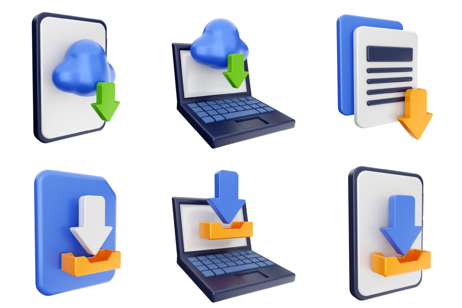 A set of icons depicting various types of devices png