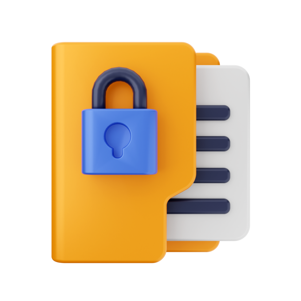 The file folder icon with a padlock and a lock png