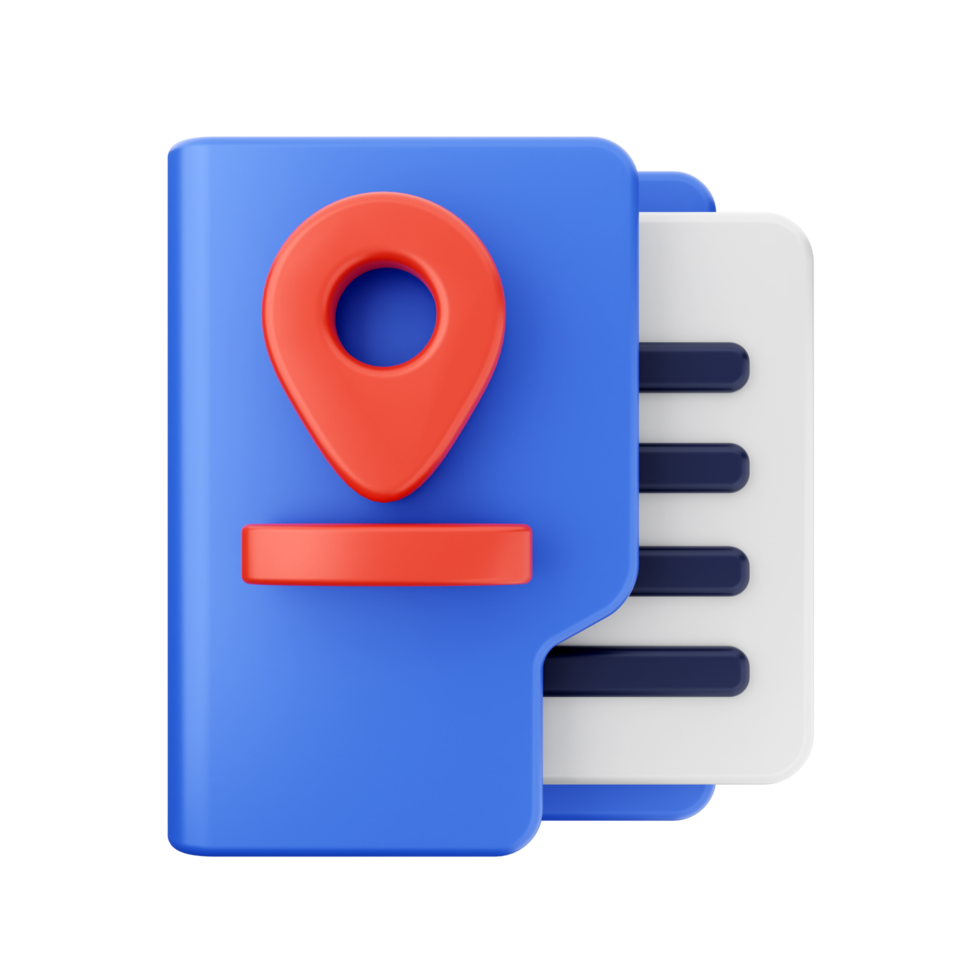 The google maps icon is shown on a blue folder with a red pin png