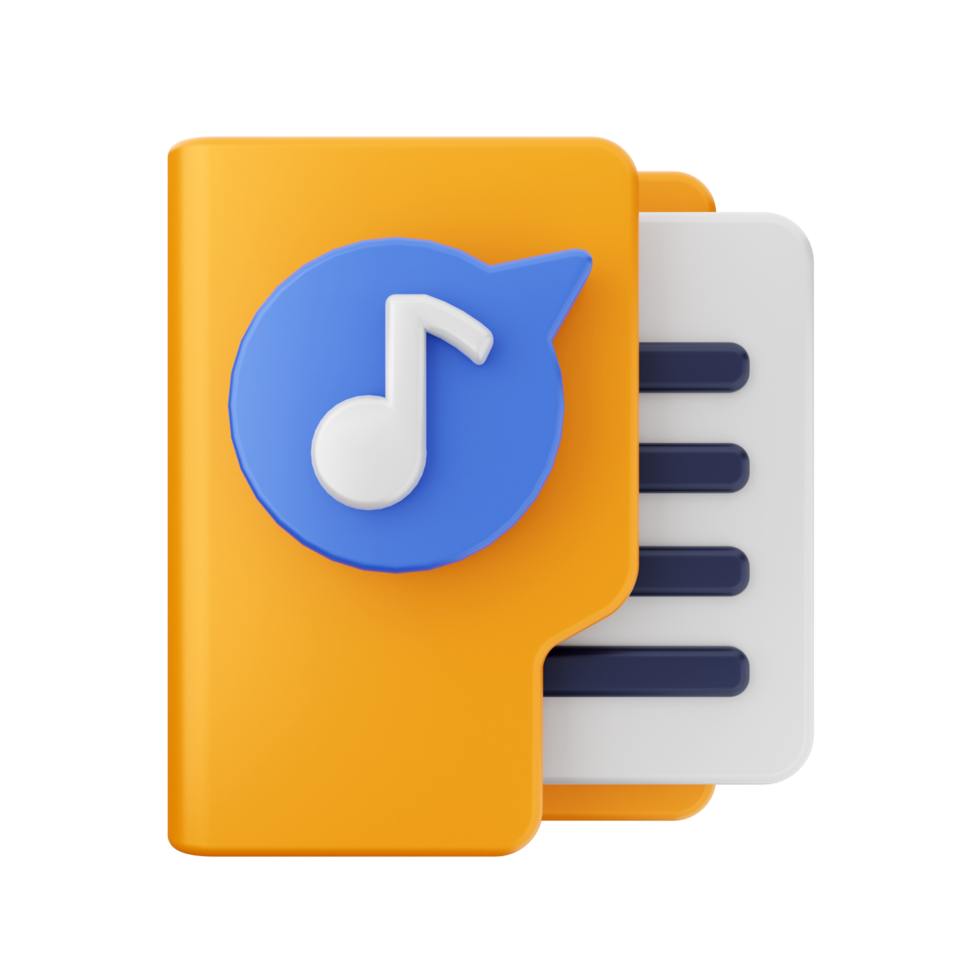 A music note icon on a folder png