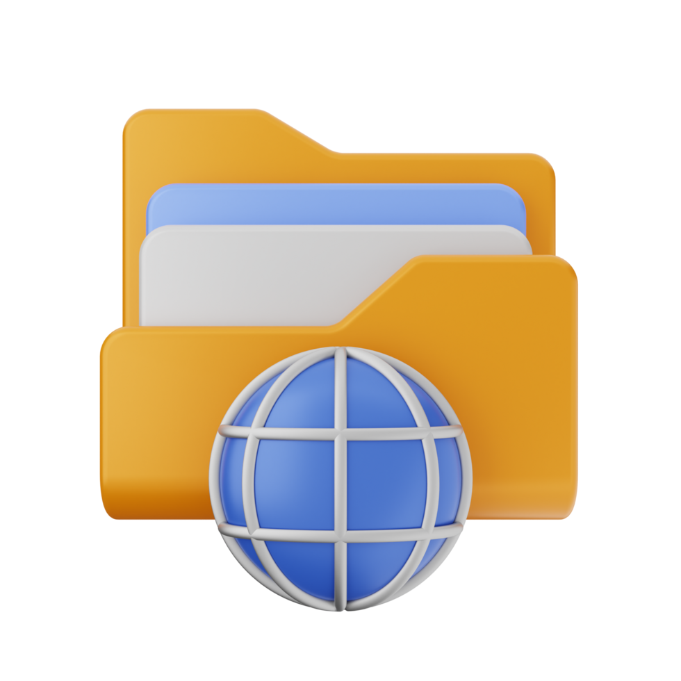 Folder icon with globe png