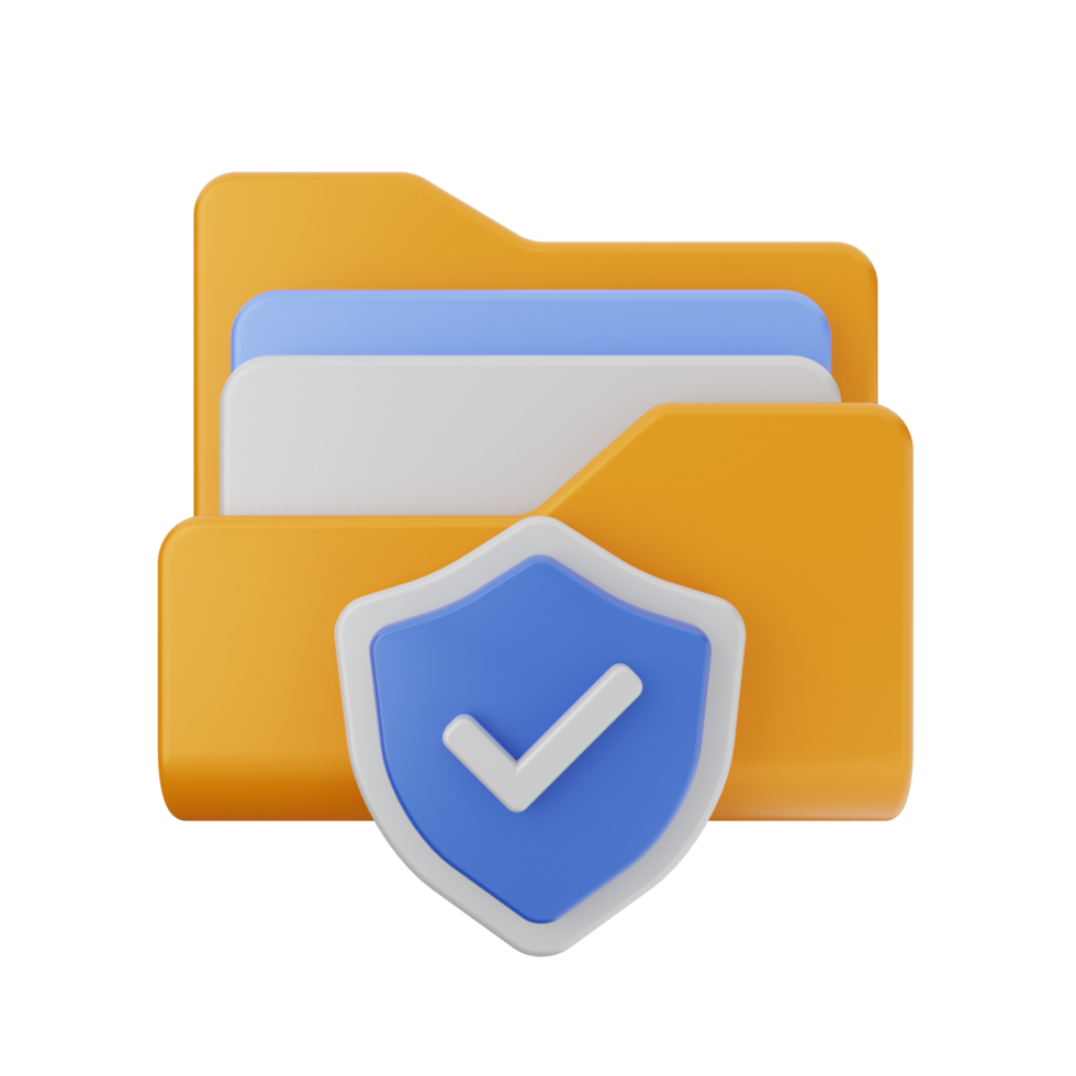 A folder with a shield and check mark png