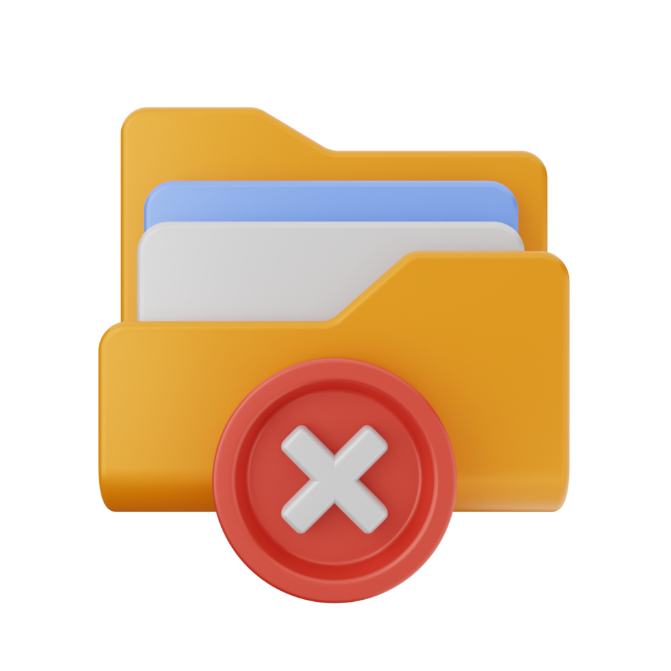 File manager icon with a red cross png