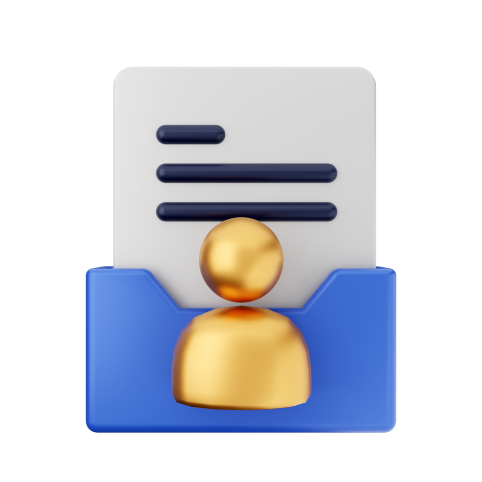 Email icon with gold person png