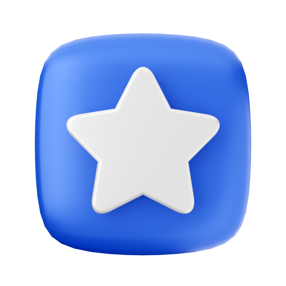 A blue star icon with a white star on it png