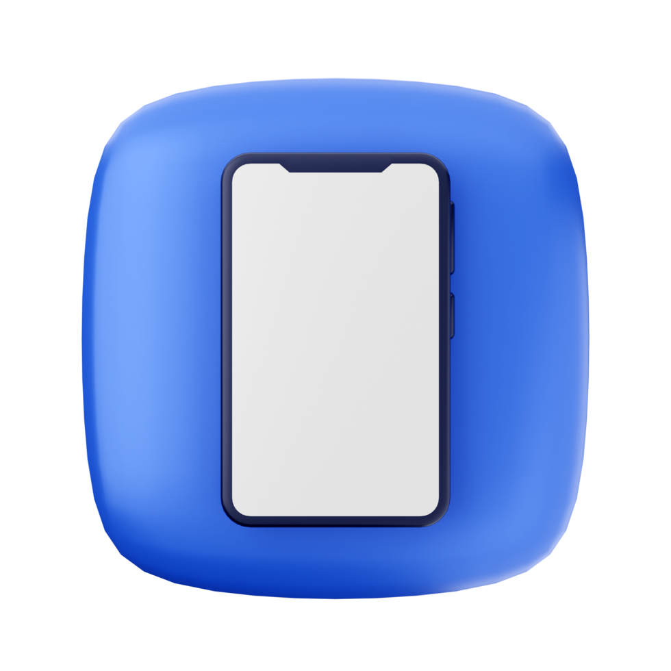 A blue square with a white screen on it png