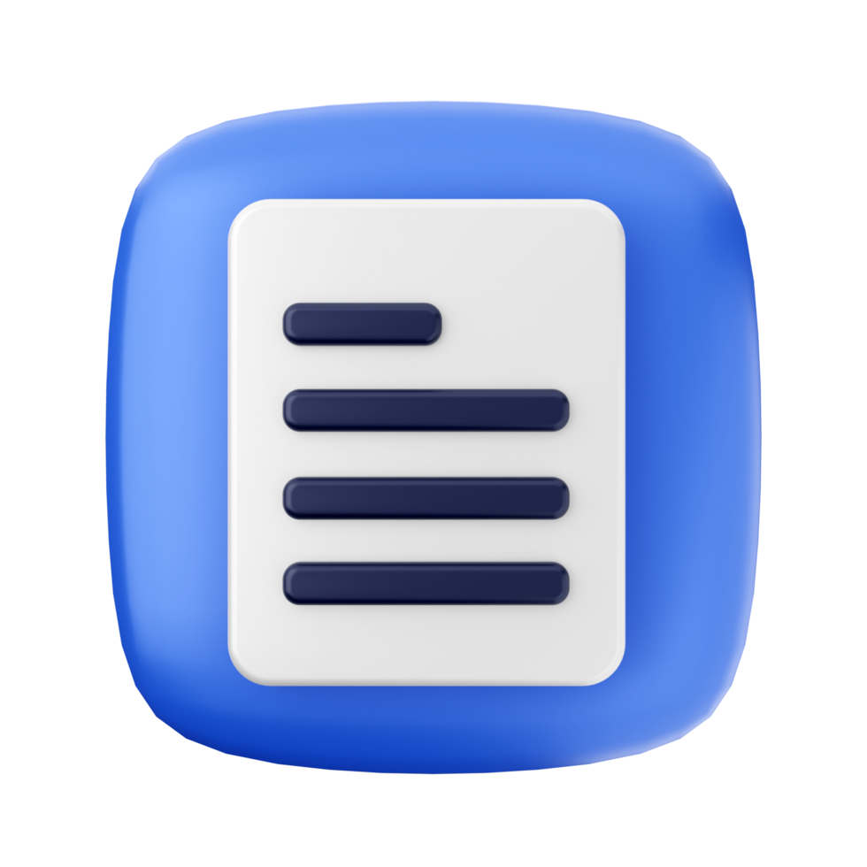 A blue and white icon with a paper document png