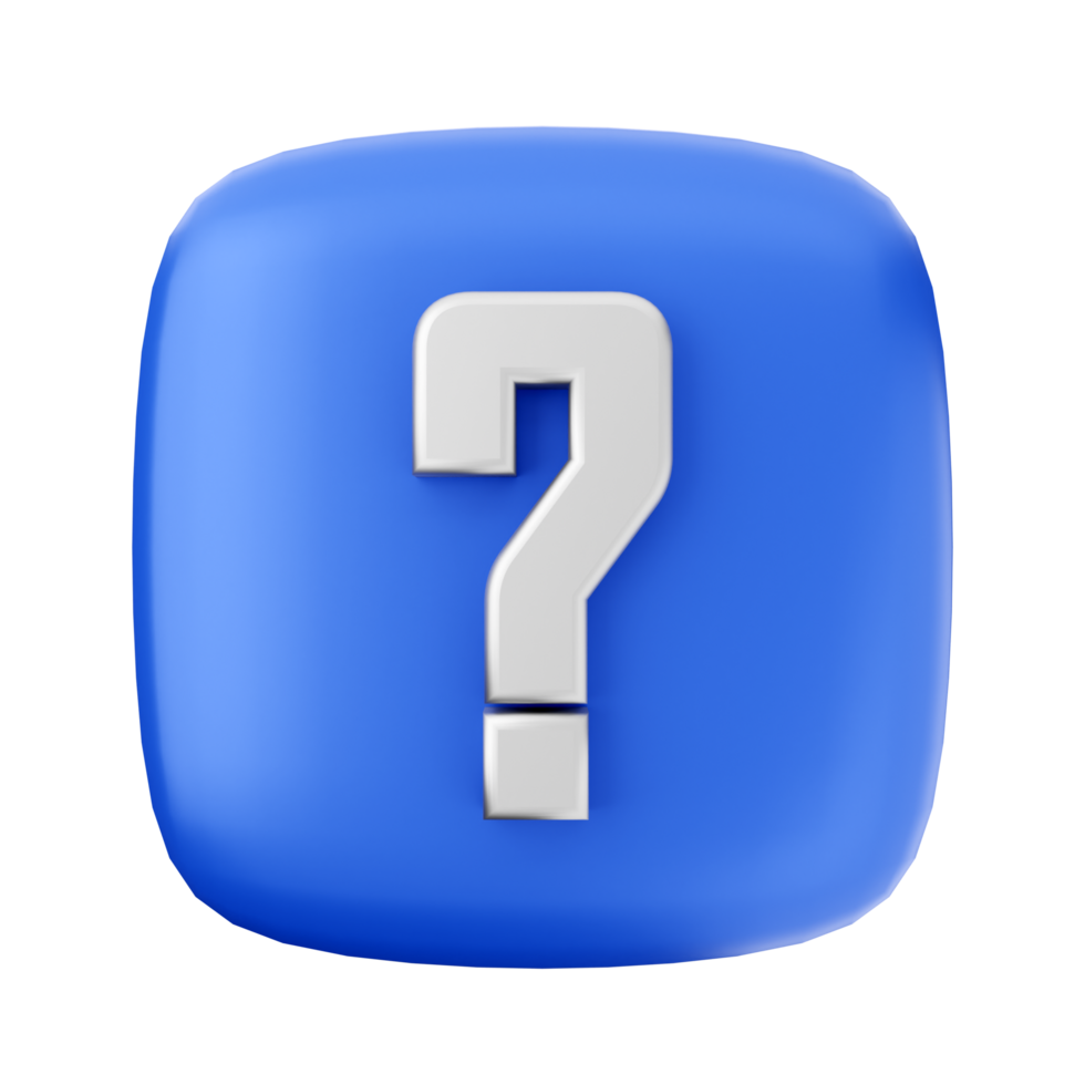 A blue question mark icon on a black background png