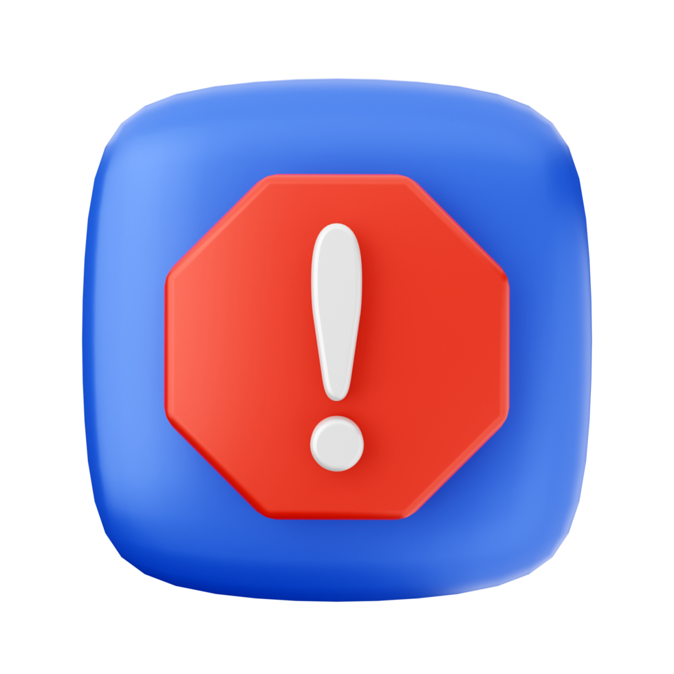 A red and blue stop sign icon png