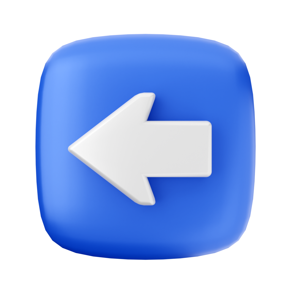 A blue square button with an arrow pointing to the left png