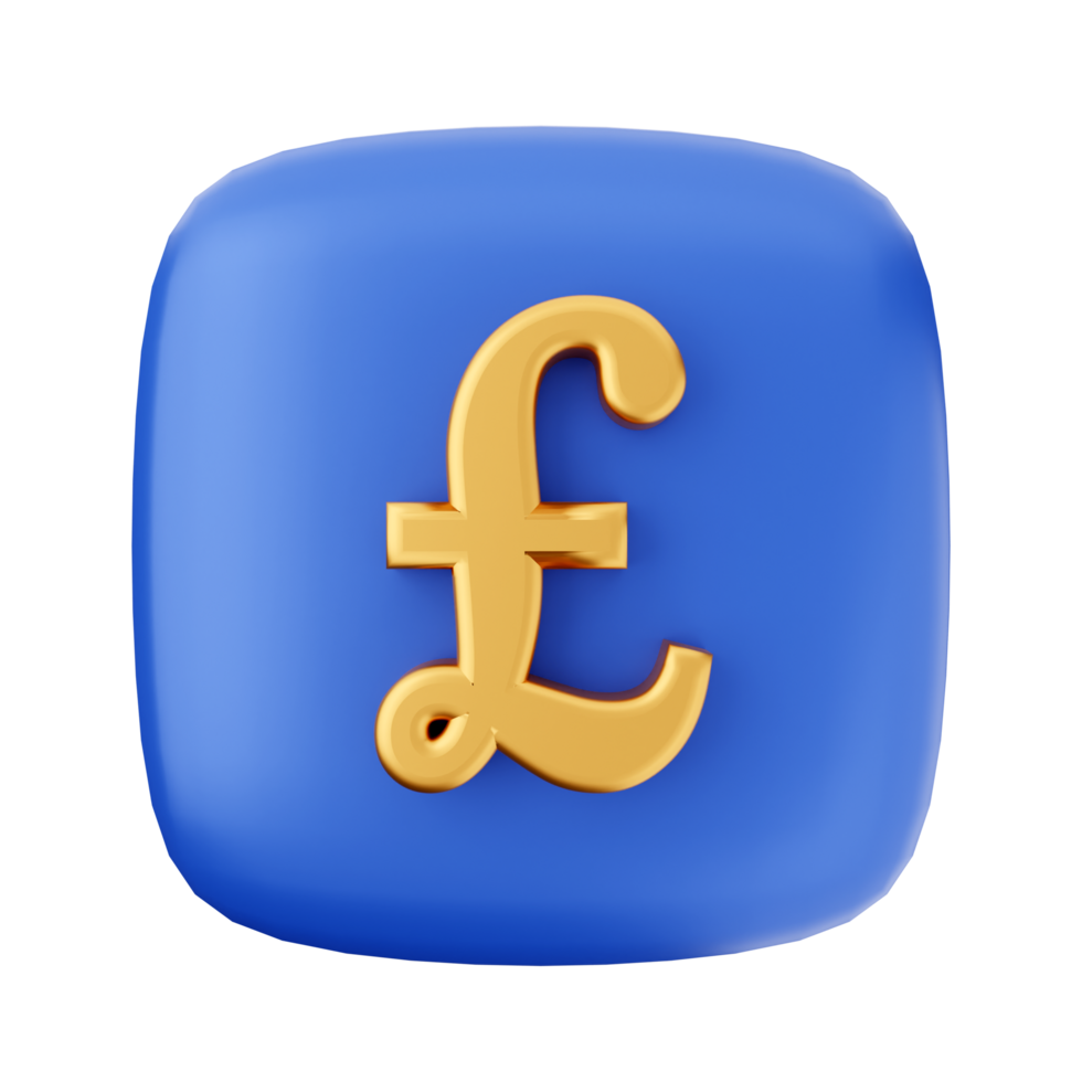 A blue and gold pound sign icon png