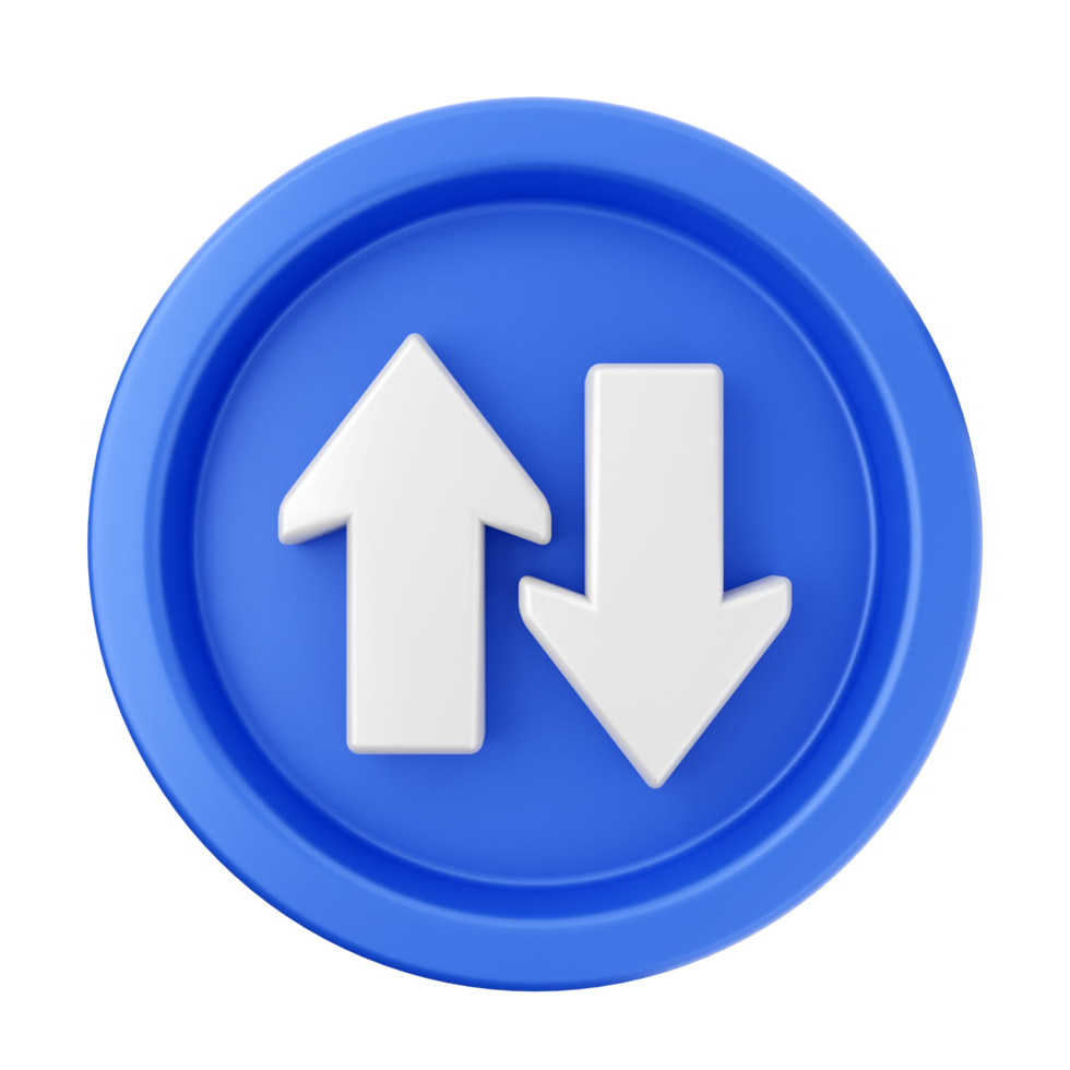 A blue button with two arrows pointing up png