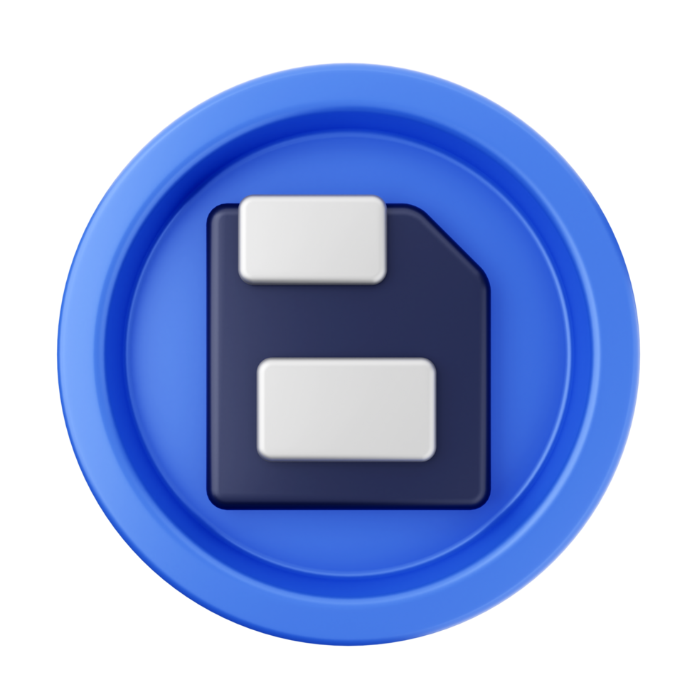 A blue disk with a file icon on it png