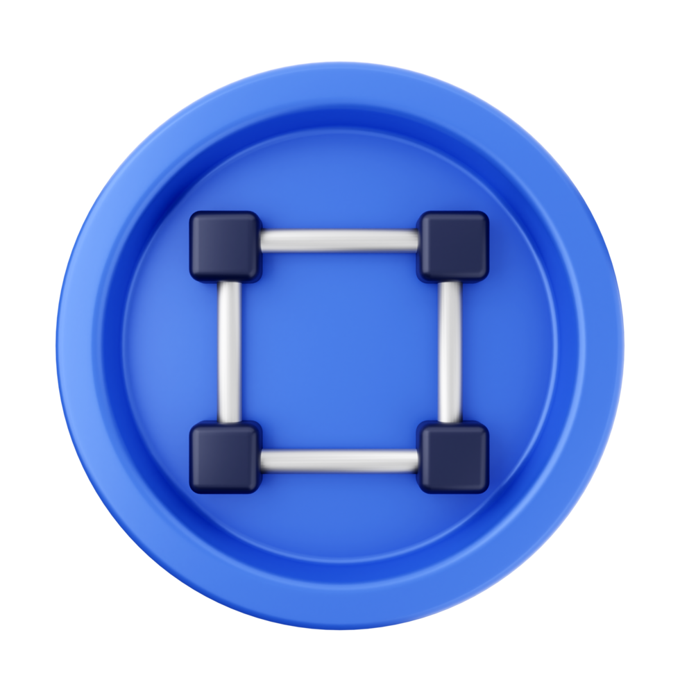 A blue button with two squares on it png