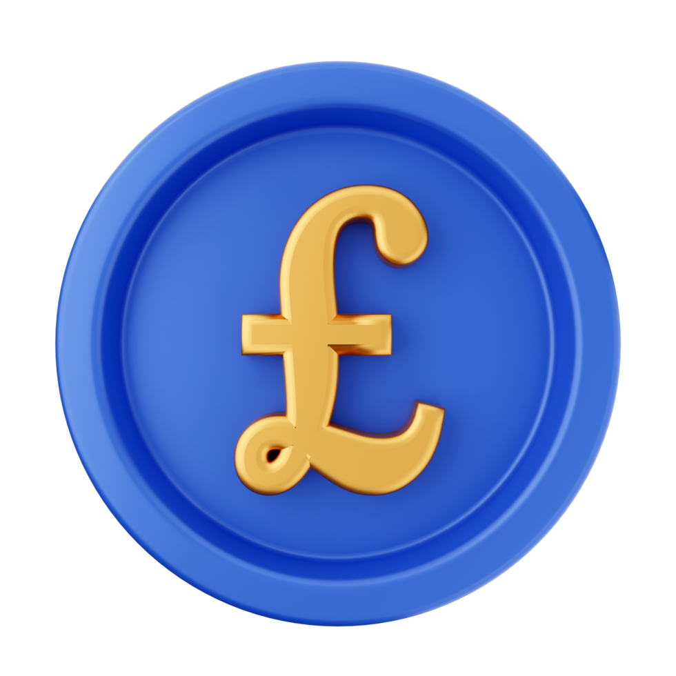 A blue and gold pound sign on a blue plate png