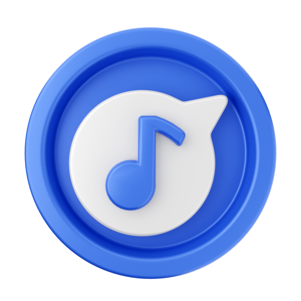 A blue music note icon with a white note png