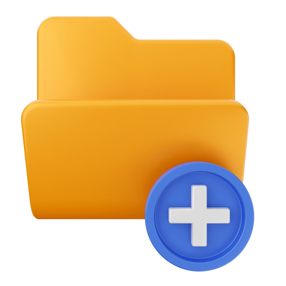 A folder with an icon of a plus sign png