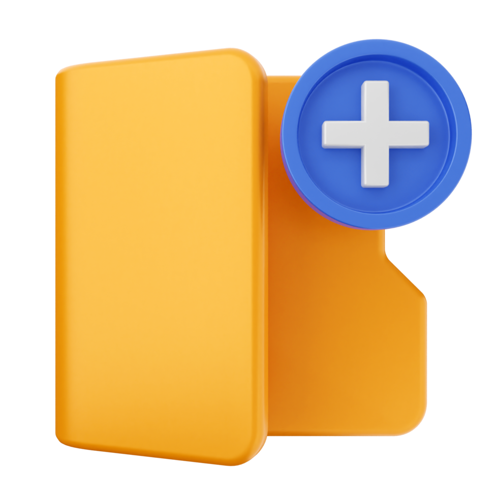 A folder with a plus sign and a blue plus sign png