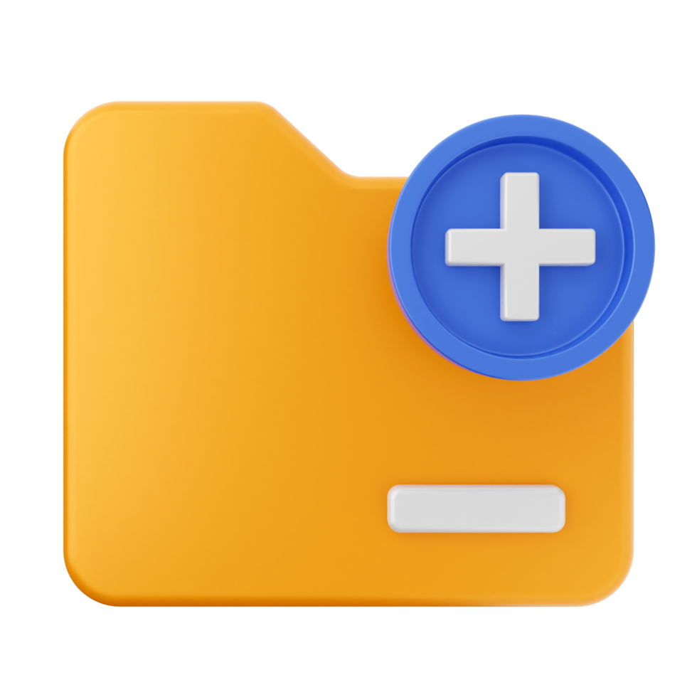 A folder with a plus sign and a cross png