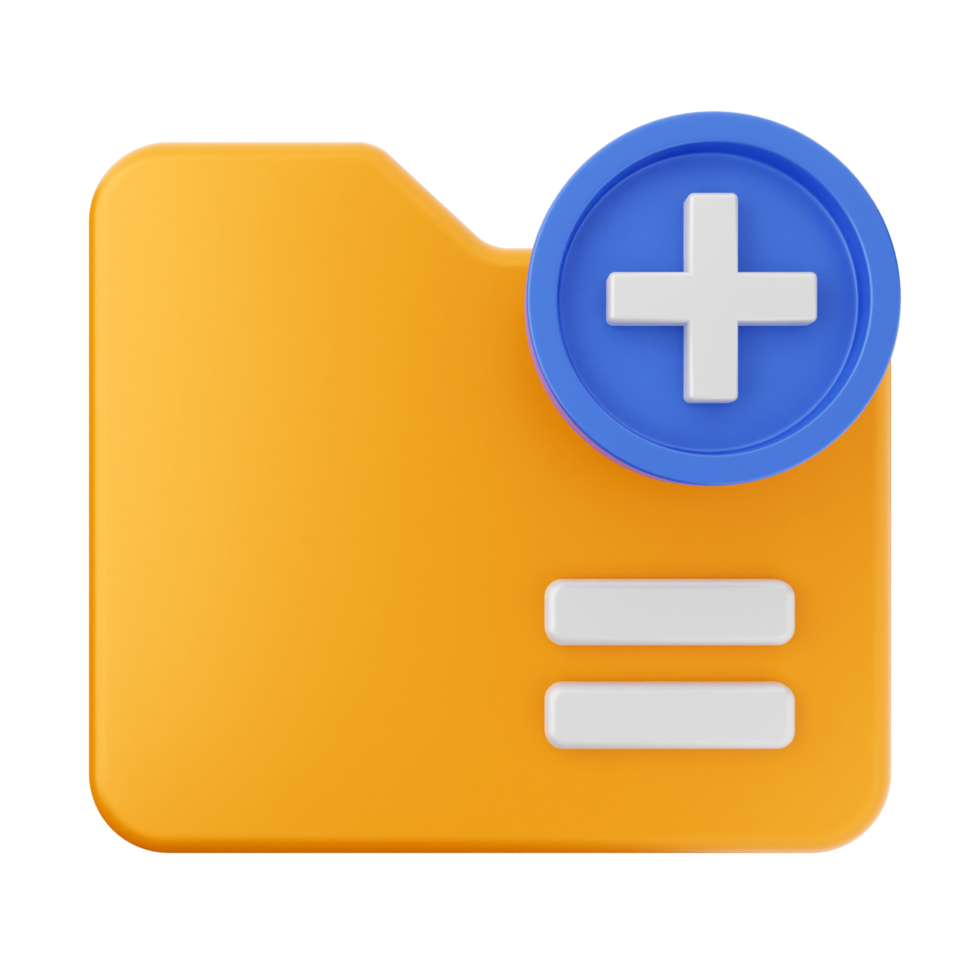 A folder icon with a plus sign and a cross png