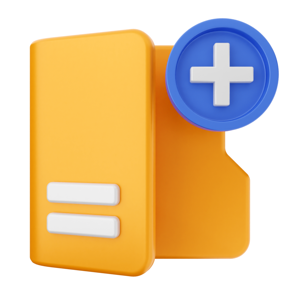 A folder with a plus sign and a plus sign png
