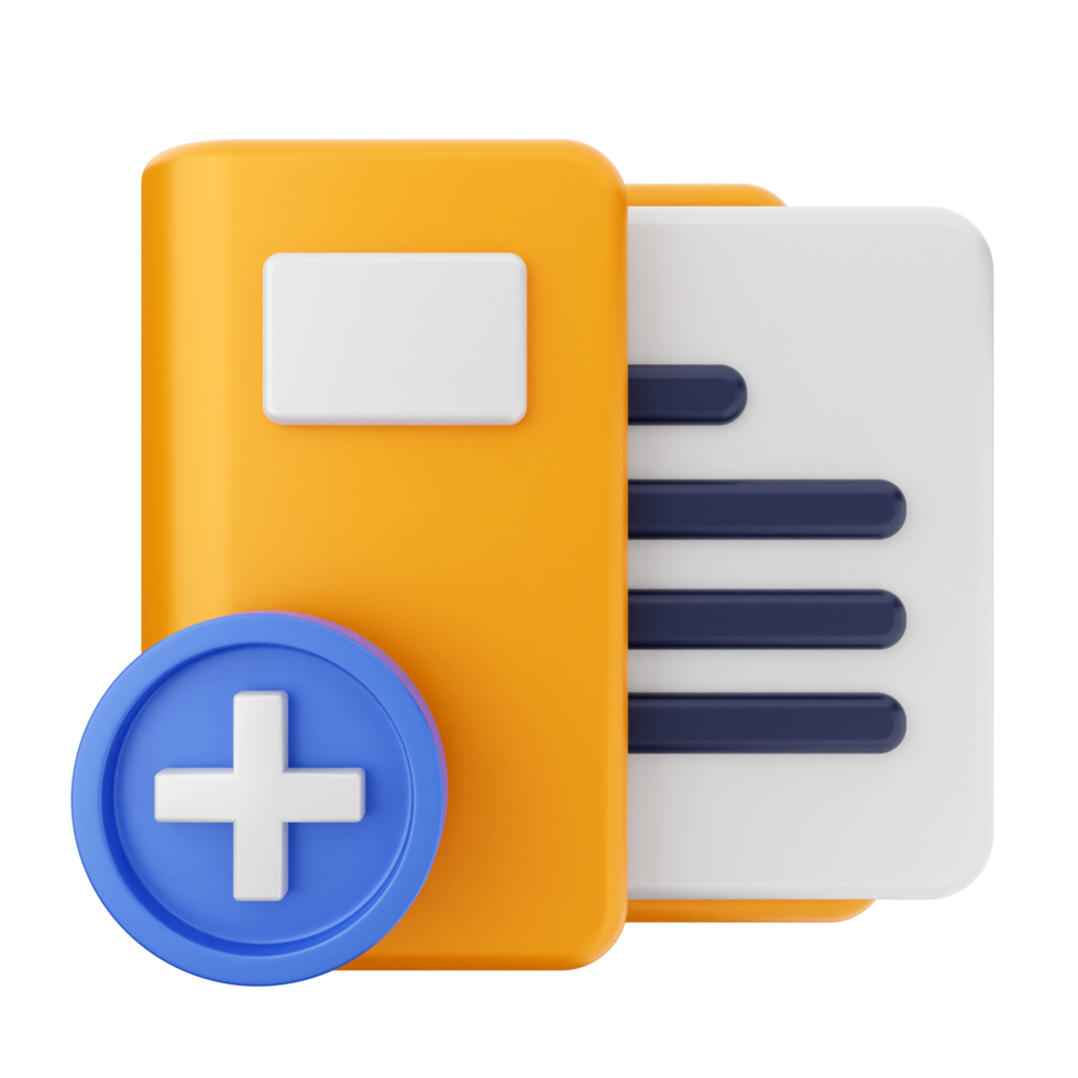 A folder with a plus sign and a note png