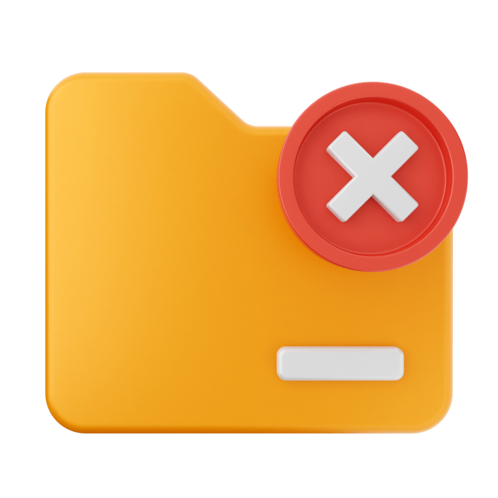 A folder icon with an x and a red cross png