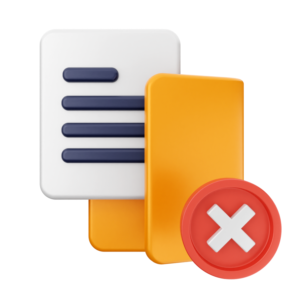A file with a red cross and a yellow check mark png