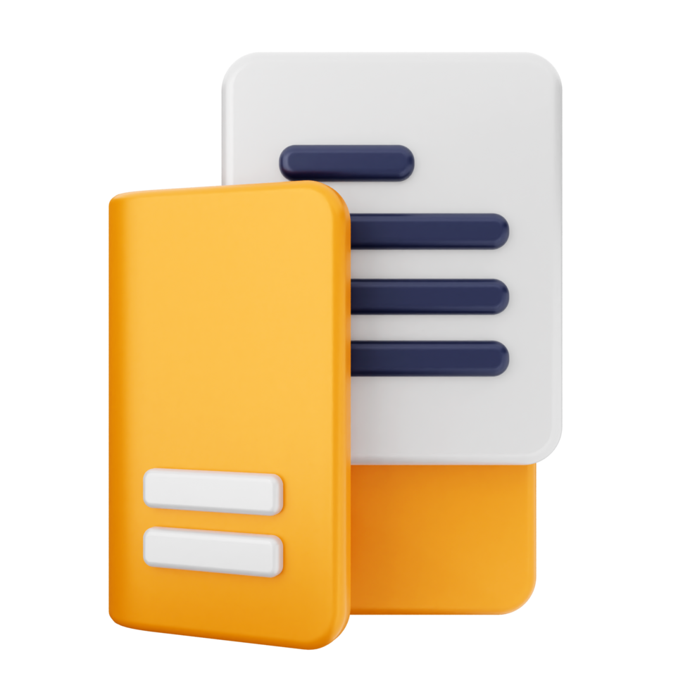 A yellow and white folder with a blue and white stripe png
